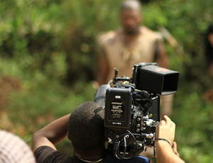 camera films blurry character