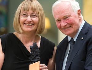 Carleton University Linguistics Prof. Marie-Odile Junker and His Excellency the Right Honourable David Johnston, Governor General of Canada