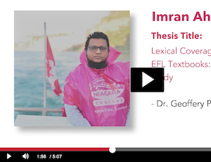 Screenshot of Imran's thesis; photo of Imran wearing a Niagara raincoat