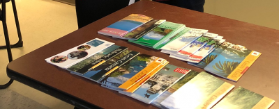 table of brochures