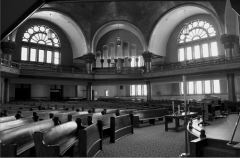 Black and white image of the inside of Dominion Chalmers United Church