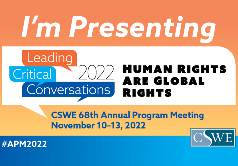 Join us! CSWE Conference November 1013 in Anaheim, USA SIM Social