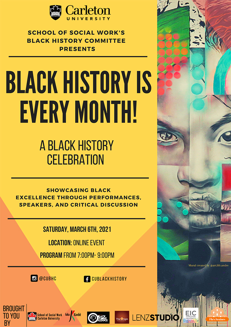 Poster: Black History is Every Month.