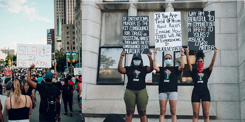 picture of people at a protest.