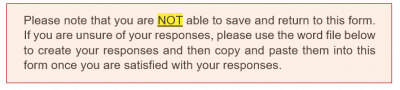 Note: Use the word document to build your responses, and copy the results into the web form. The form cannot be saved.