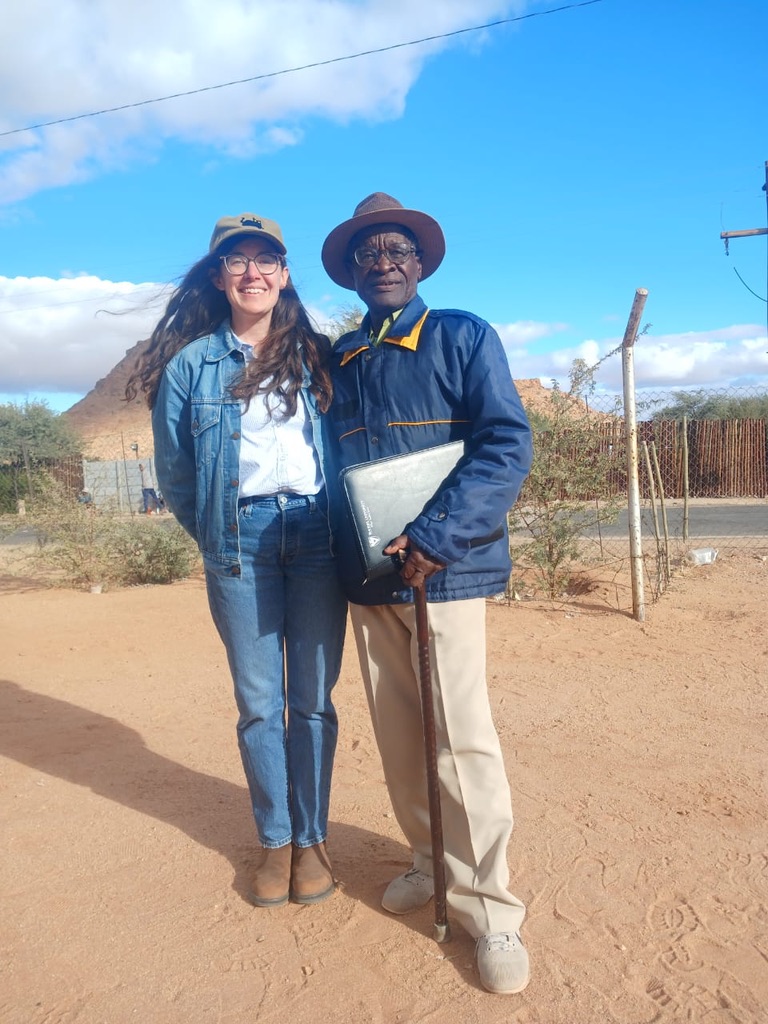 Abraham Katimba stands with Lyndsey Copeland