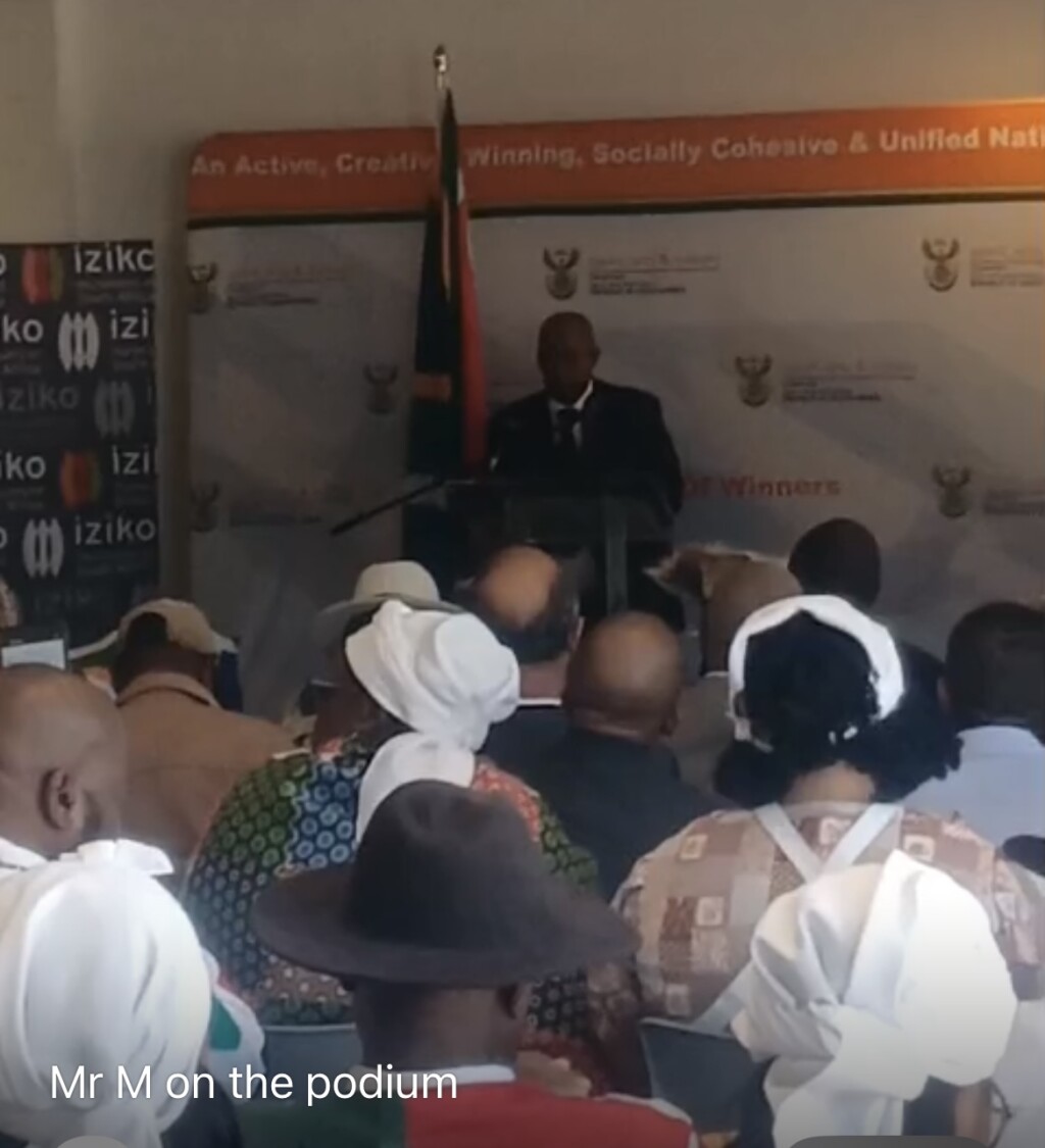 Mr Mapanka at the podium