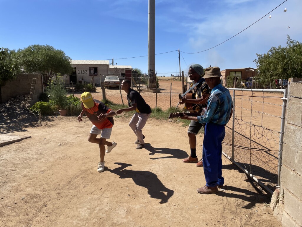 Noag Witbooi with Boetles Gewers perform rieldans