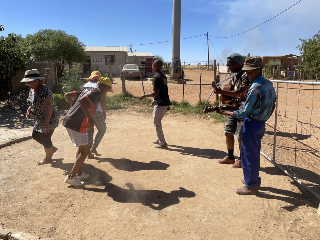 Noag Witbooi with Boetles Gewers perform rieldans