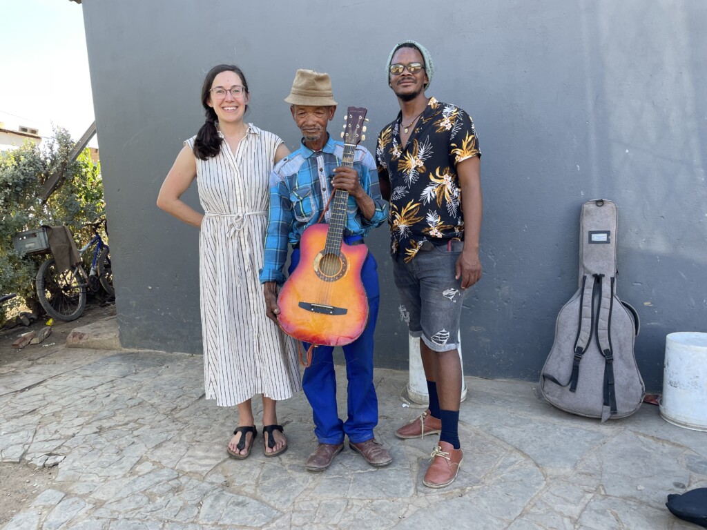 Noag Witbooi with Boetles Gewers and Lyndsey Copeland