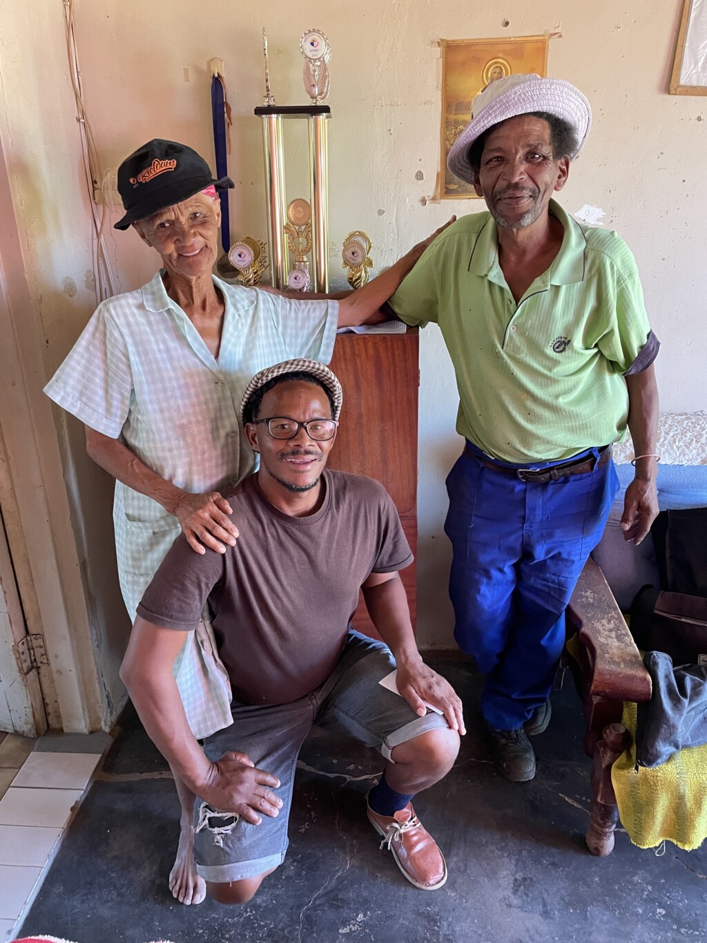 Ms Hettie Witbooi with Gert Witbooi and Boetles Gewers