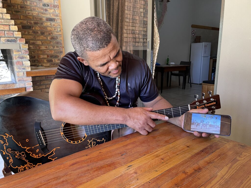 Boeta Gammie discusses a music video recorded by his rieldans group.