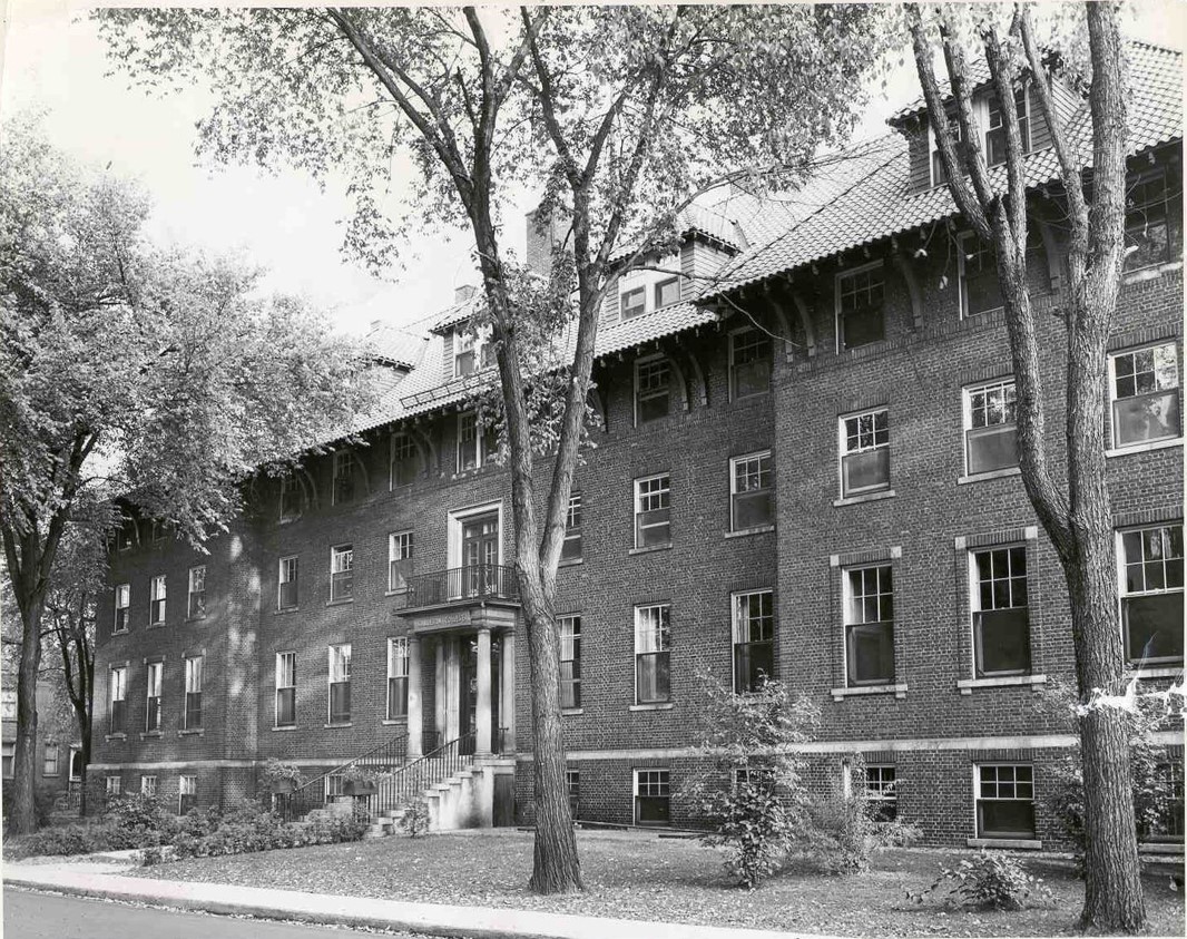 Carleton College Building on 1st Avenue. Before being Carleton College the building was called the Ontario Ladies College, ca. 1948.