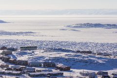 Decorative photo depicting a town in Nunavut.