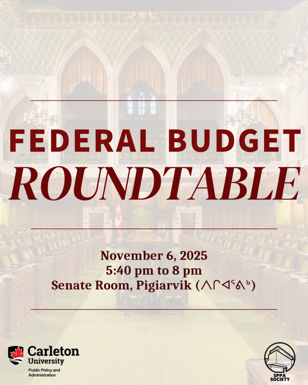 Federal Budget Roundtable poster