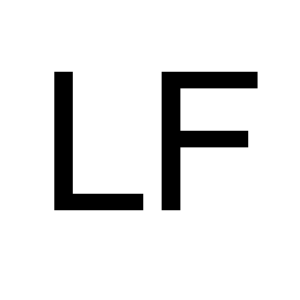 Black LF initials on a white background