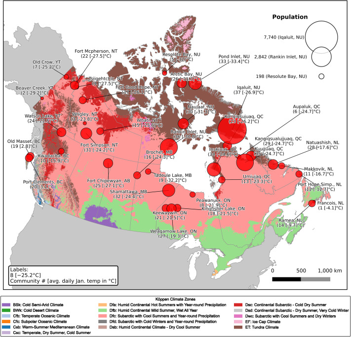 Hydrogen microgrids for 37 RNCs across Canada are analyzed. 