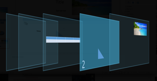 Screenshot of 3D viewer for ordering objects in Mac power point