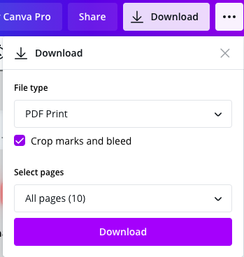 how to save as pdf file in Canva