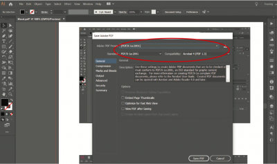 how to save as pdf file in Adobe Illustrator