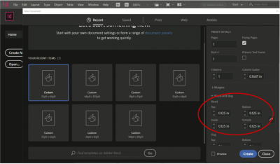 Adobe - Setting Up Document Bleed