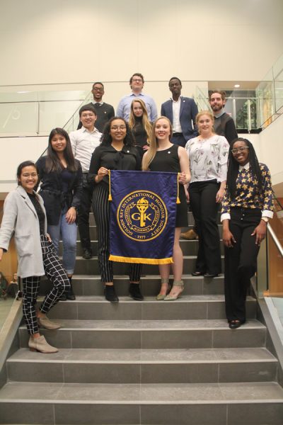 A group photo of Carleton's Golden Key Society chapter executive