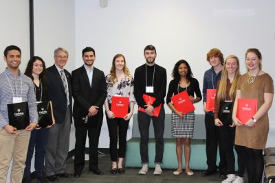 2016-17 Provost Scholar Award Winners standing with Provost Peter Ricketts