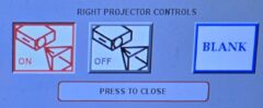 ON / OFF and Blank close up