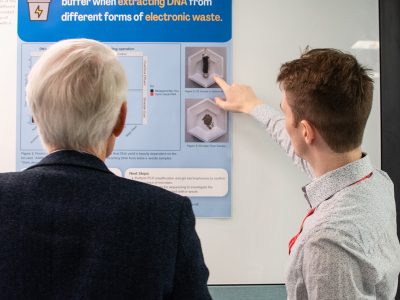 A student presents during the I-CUREUS Conference