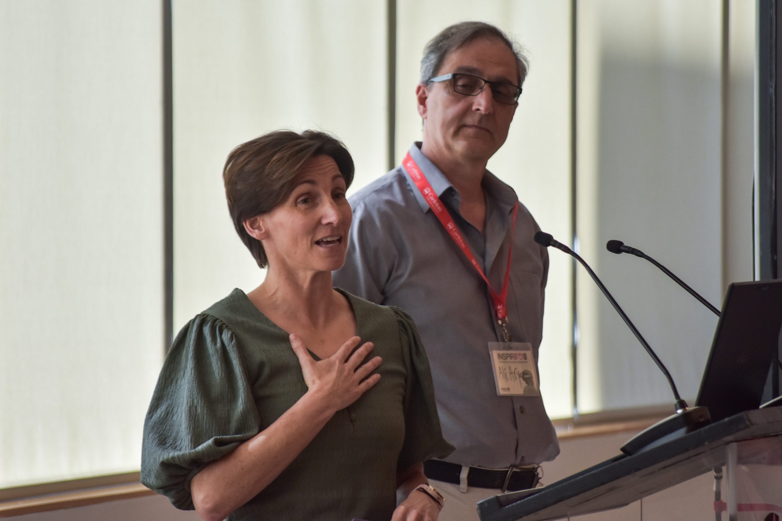 Professor Ali Arya from the School of Information Technology and Professor Véronic Bézaire from the Institute of Biochemistry