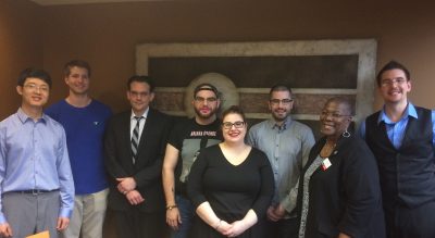 A group photo of at the Outstanding TA Awards luncheon