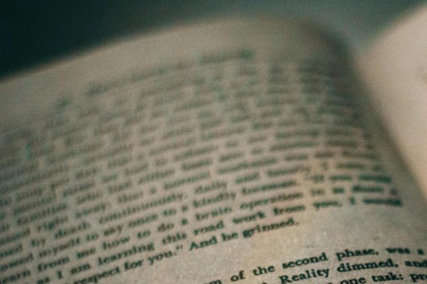 illegible text on a a page