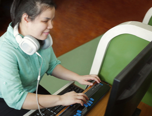 End-user employing assistive technology with a computer