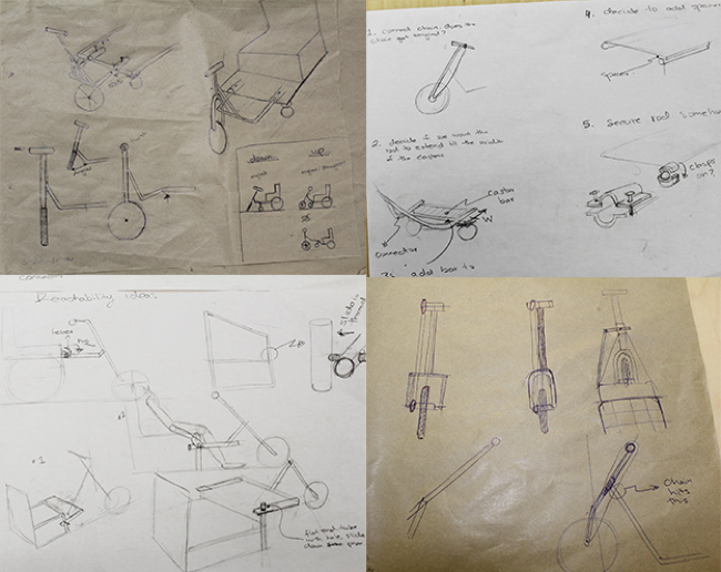 Sketches related to prototype 2. 