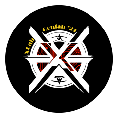 XLab Confab '24 logo, a stylized compas, X, and circuit board